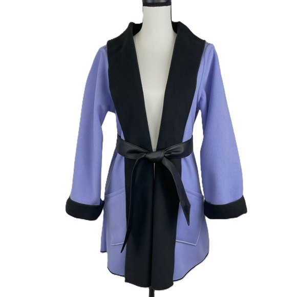 NEW Reversible Felt Coat by Mia Reis – Lavender/Black - Tuscany Collection - Picture 2 of 7